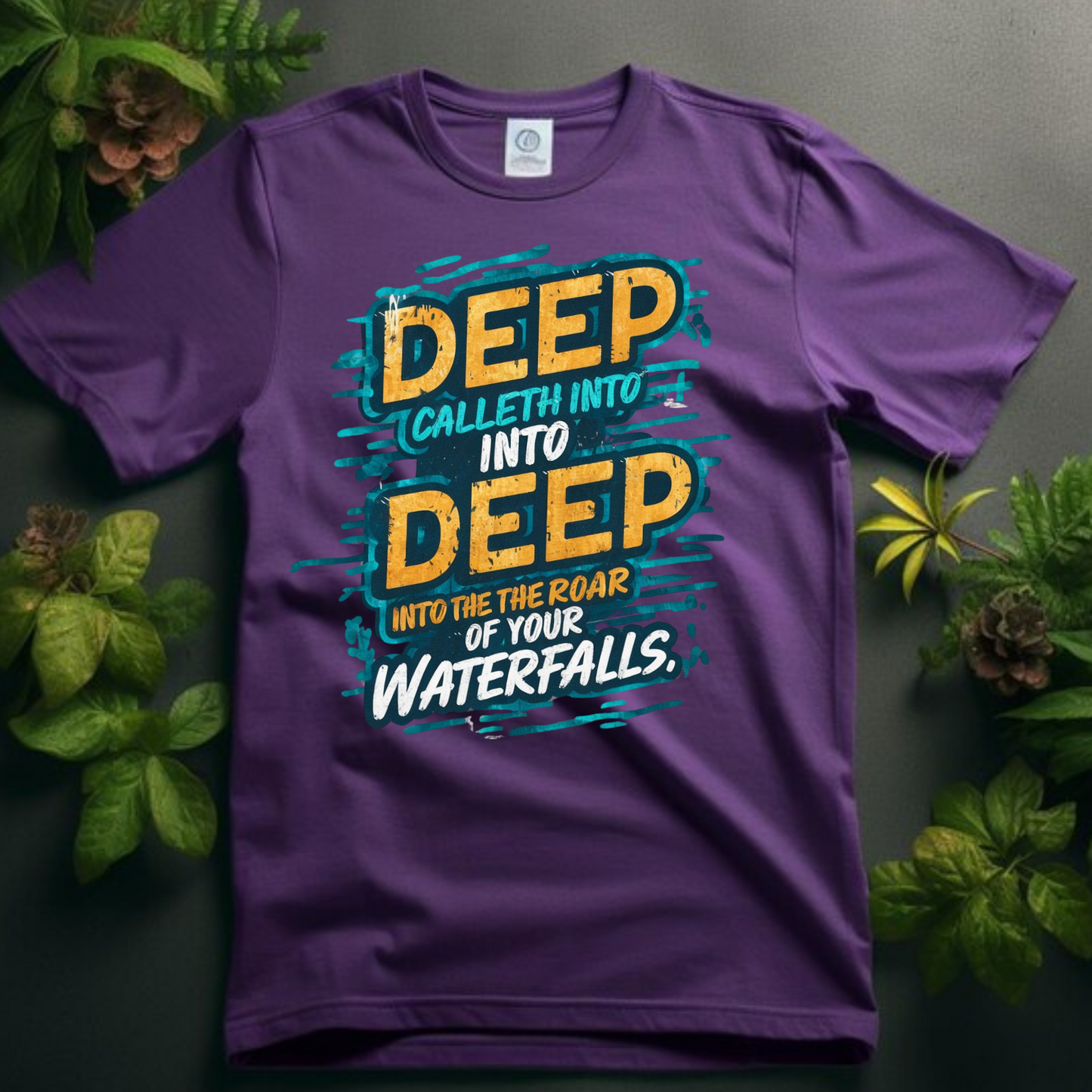 Deep Unto Deep - Christian T-Shirt, Inspirational Apparel