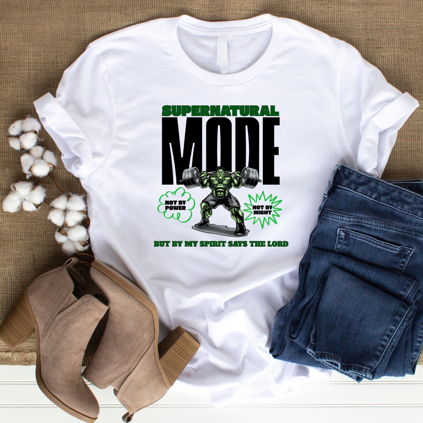 Supernatural Mode, Christian T-Shirts, Inspirational Apparel