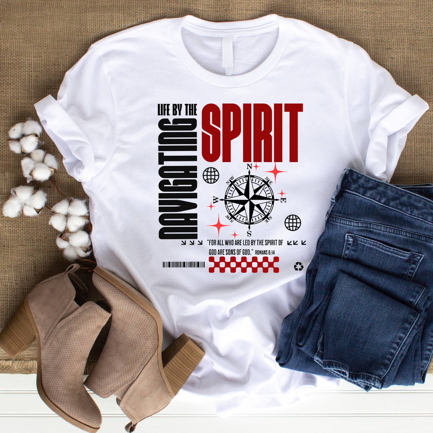 Navigate by the Spirit - Christian T-Shirt, Inspirational Apparel