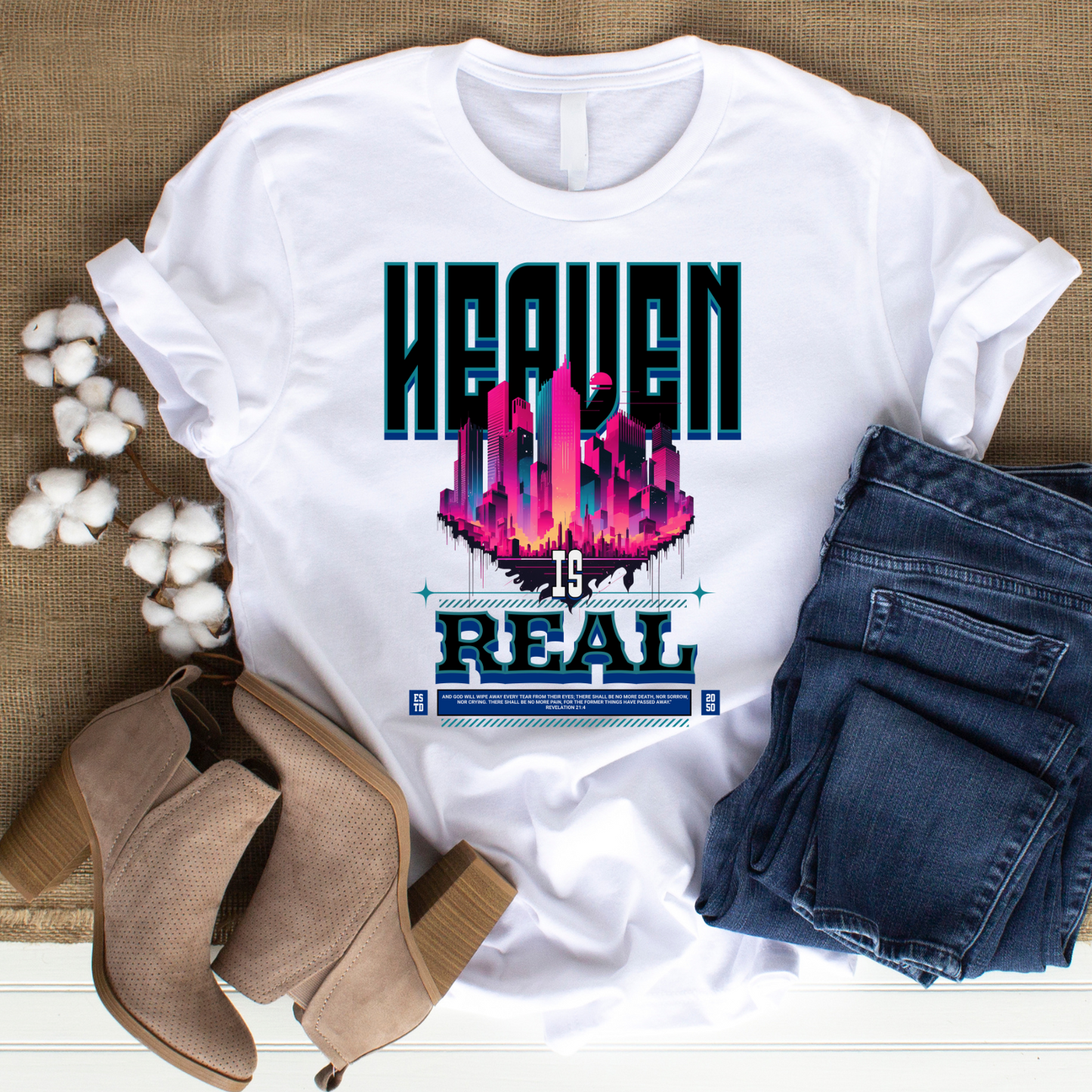 Heaven is Real Christian T-Shirt - Eternal Hope Faith Apparel