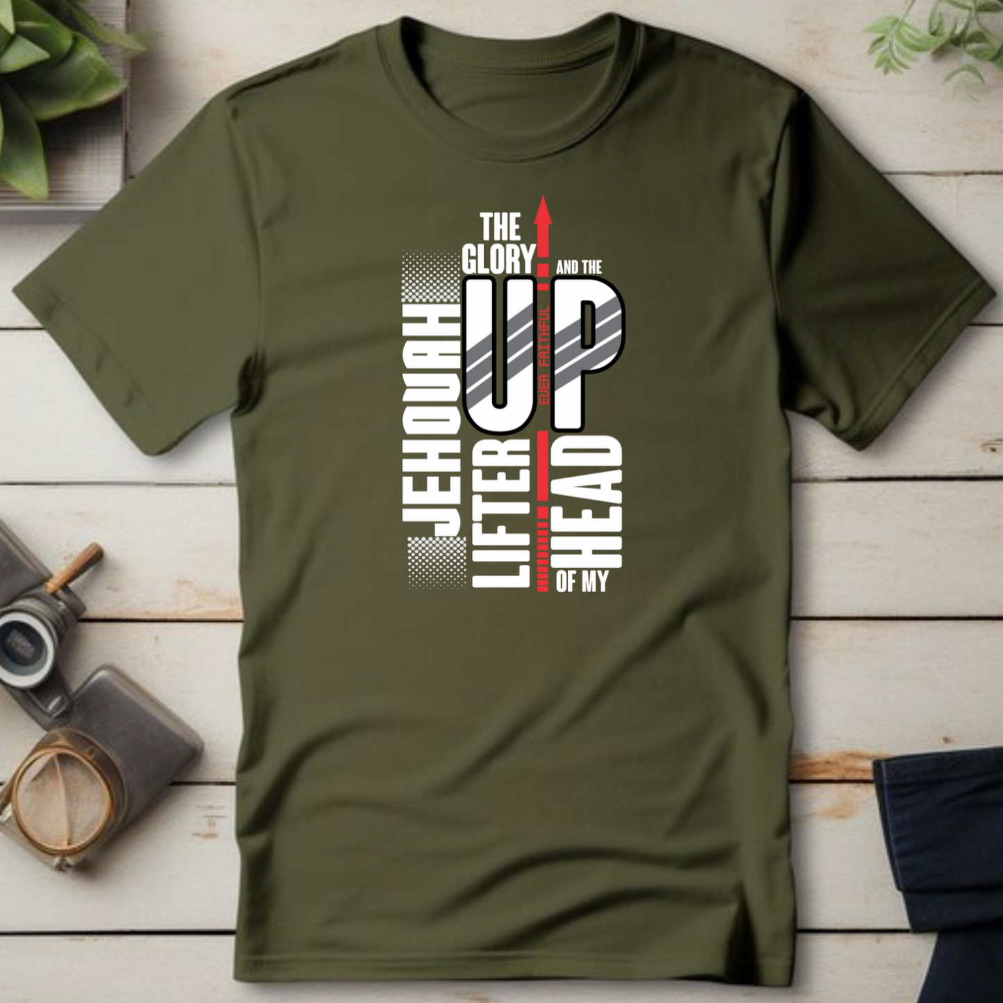Lifter of My Head Christian T-Shirt - Psalm 3:3 Faith Apparel