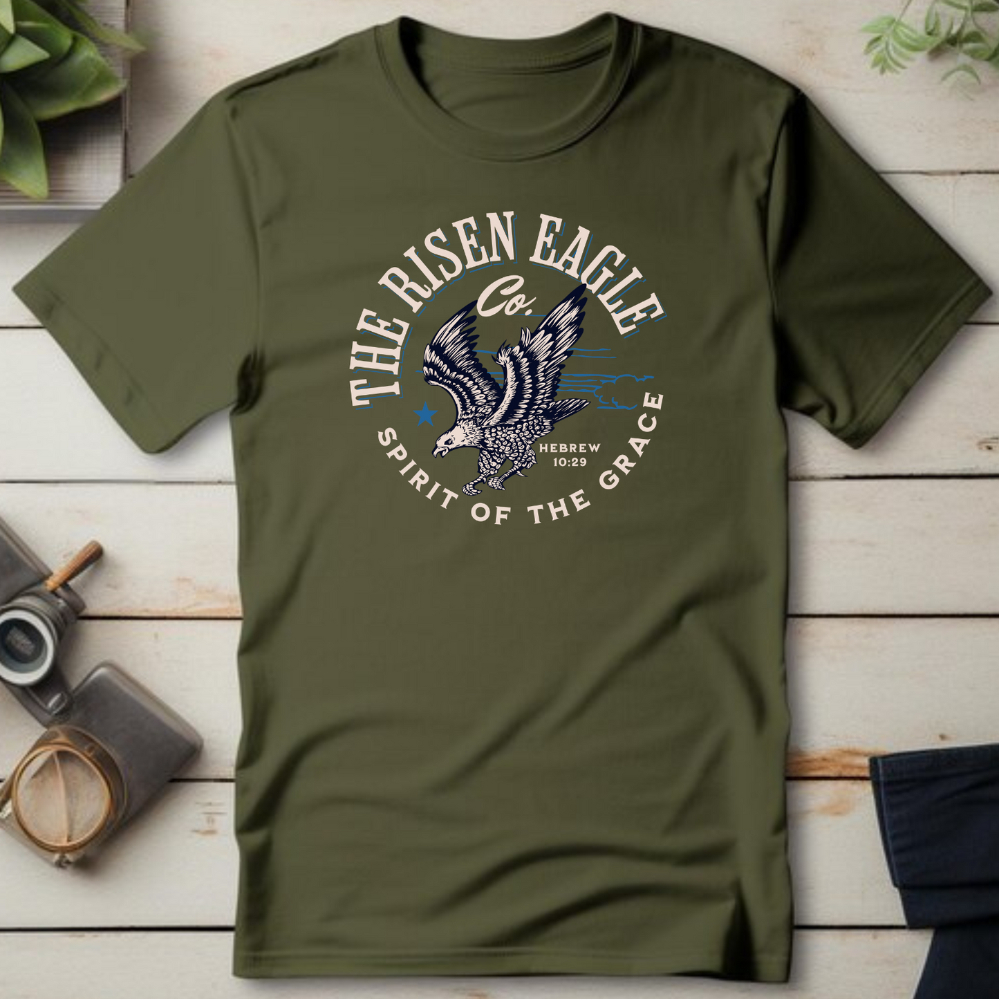 Risen Eagle - Soaring Christian T-Shirt for Spiritual Victory