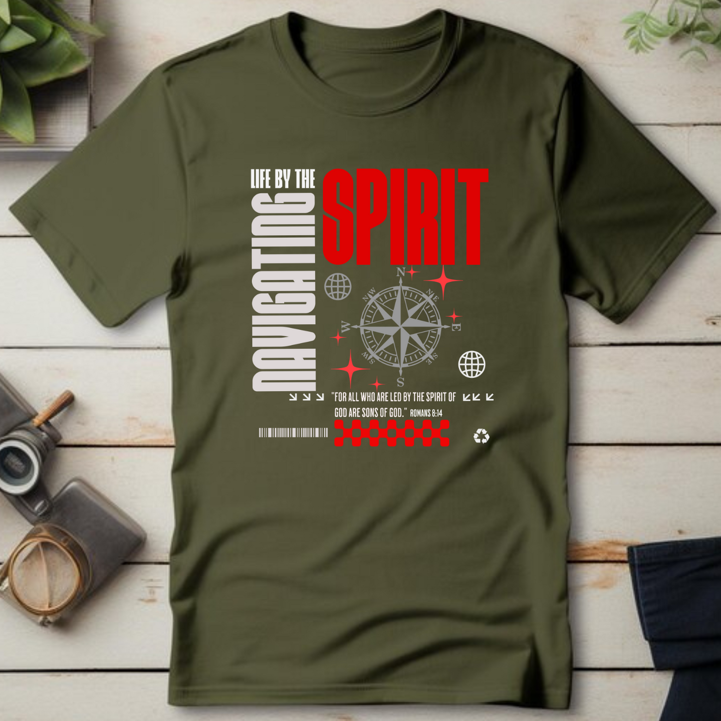 Navigate by the Spirit - Christian T-Shirt, Inspirational Apparel