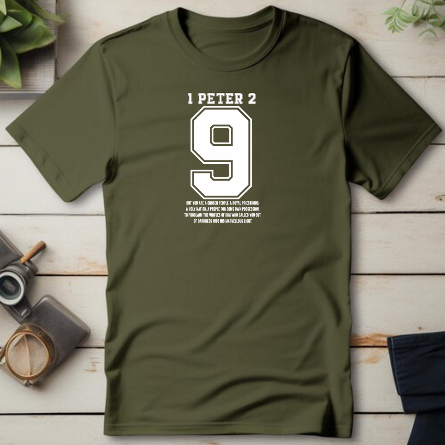 1 Peter 2:9 Christian T-Shirt - Chosen People Biblical Apparel