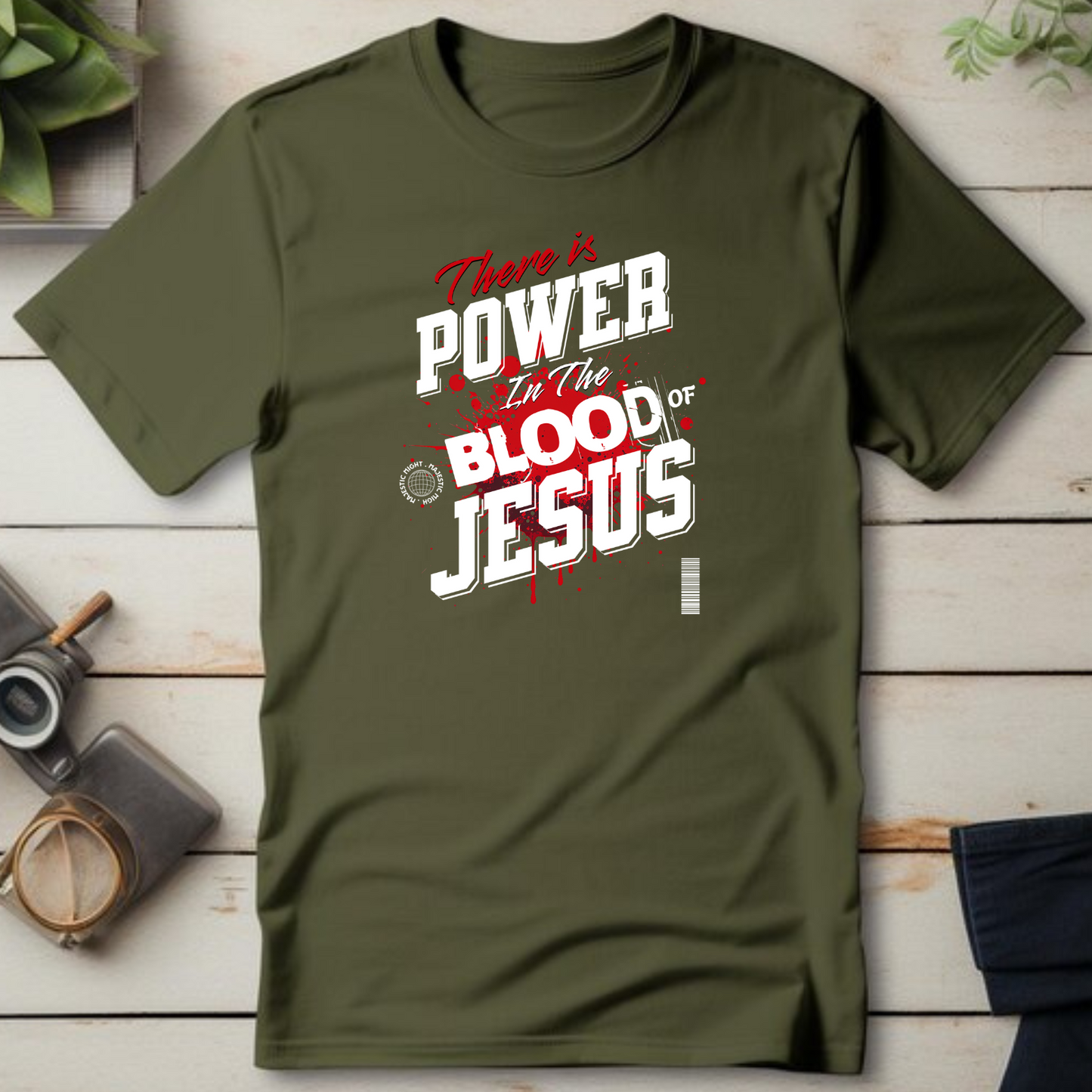 Power in the Blood, Christian T-Shirt , Inspirational Apparel
