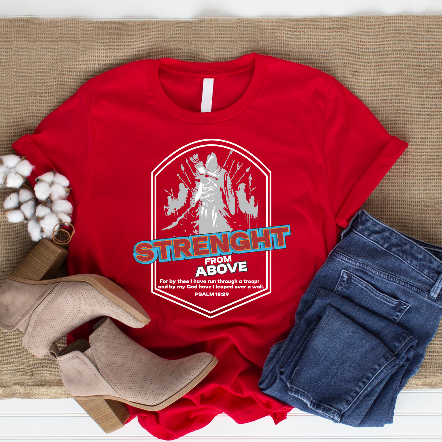 Strength from Above, Christian T-Shirts, Inspirational Apparel
