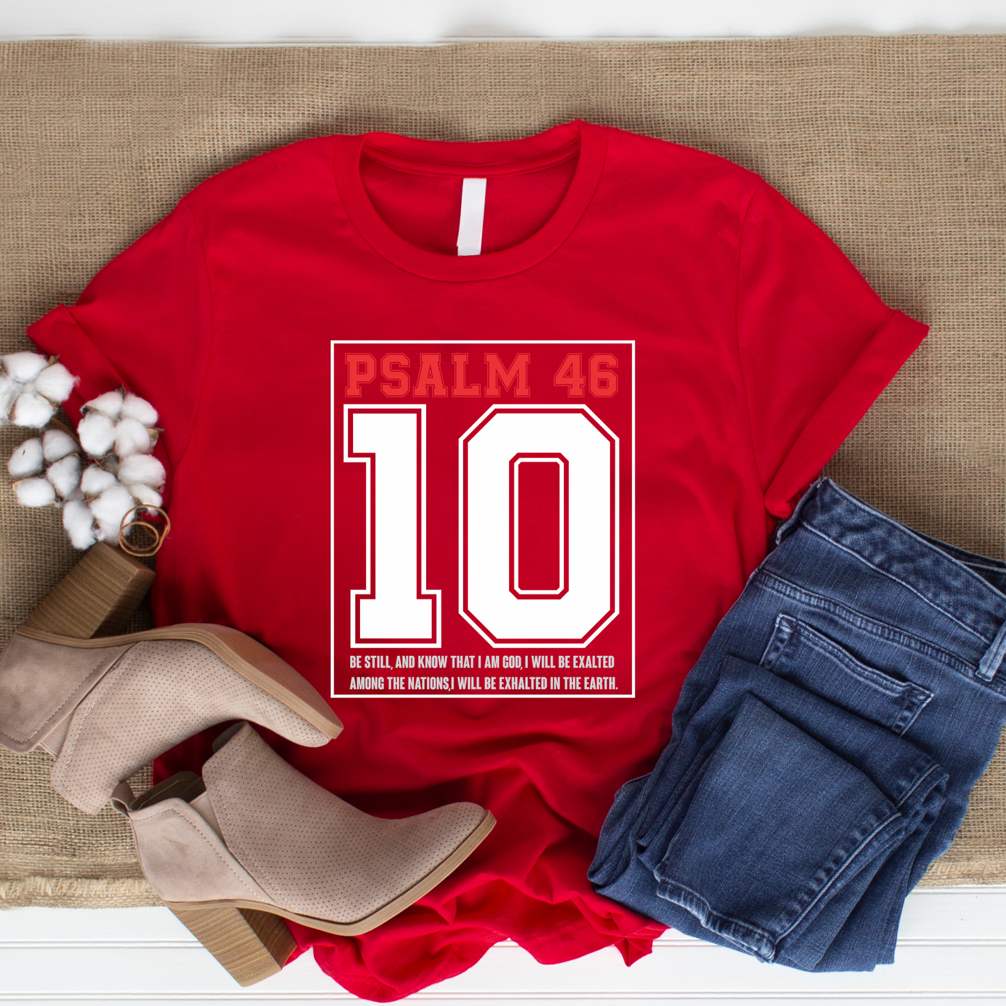 Psalm 46:10 Be Still Christian T-Shirt - Biblical Peace Apparel