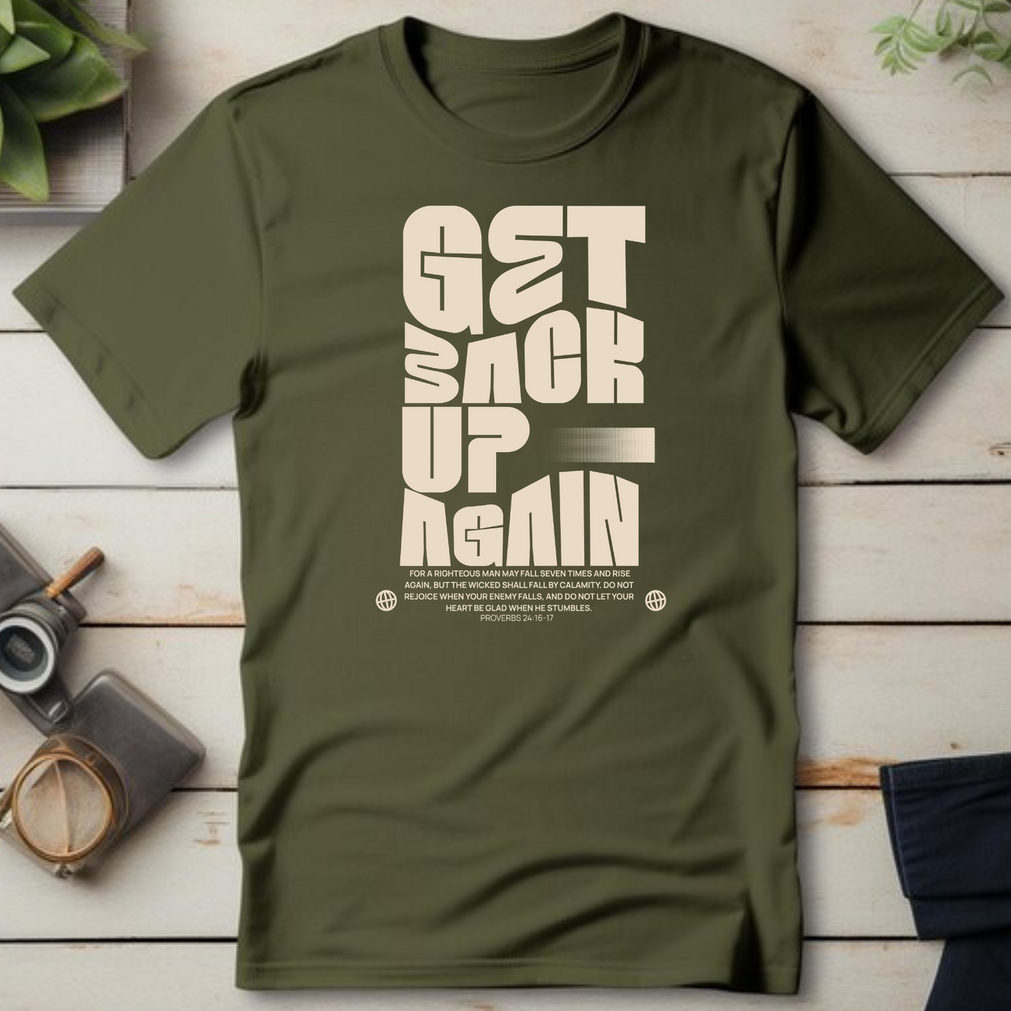 Get Back Up Again Christian T-Shirt - Resilience Faith Apparel