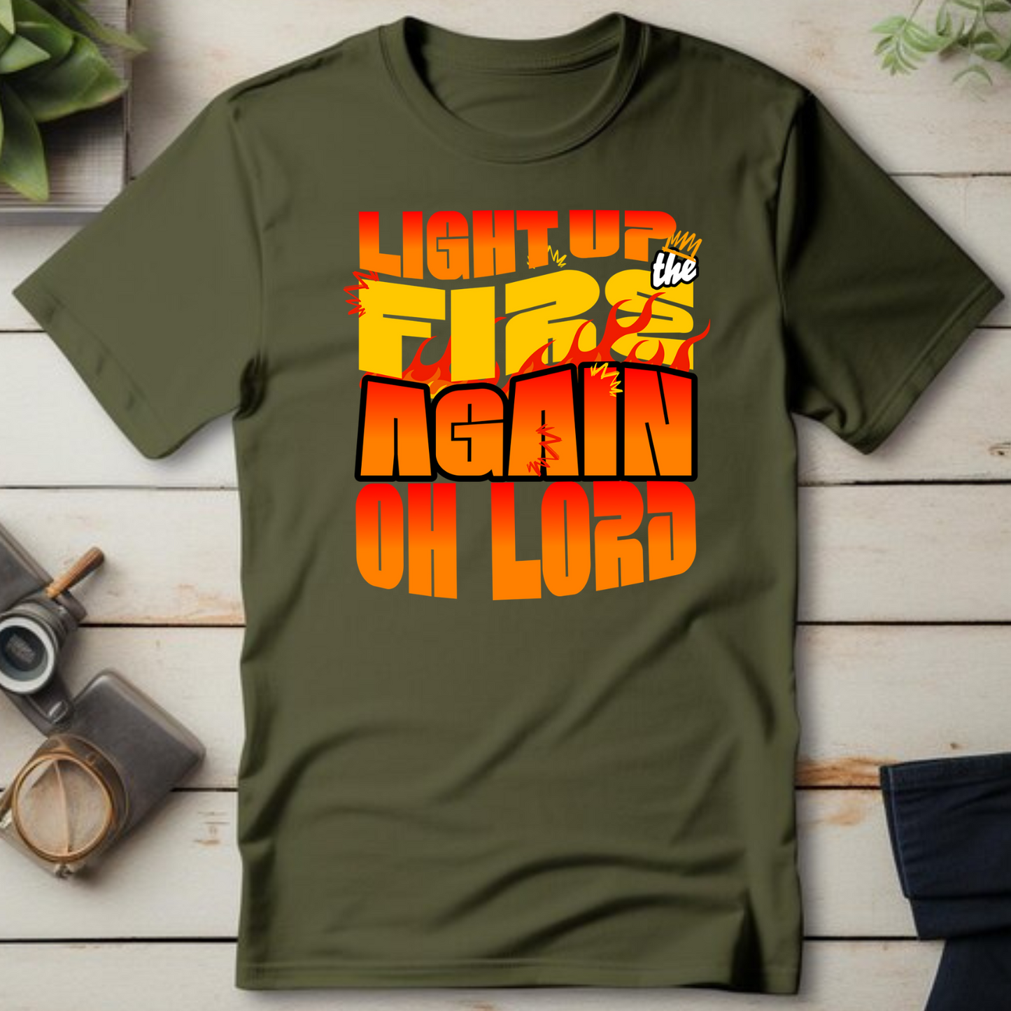 Light the Fire - Christian T-Shirt, Inspirational Apparel