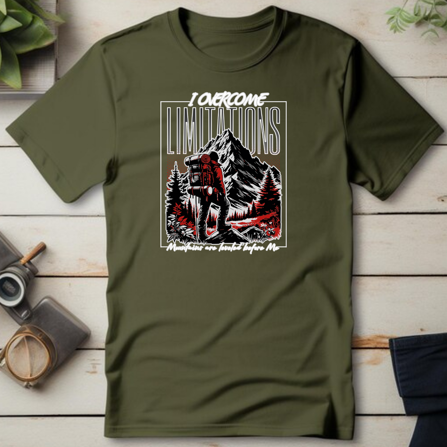 Overcome the Limits - Christian T-Shirt, Inspirational Apparel