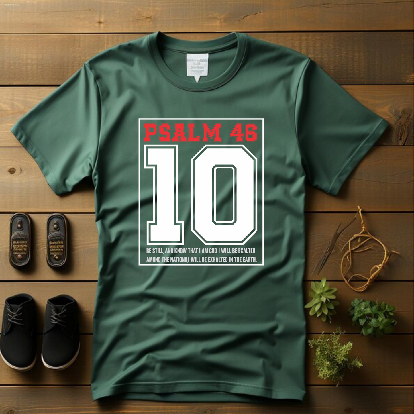 Psalm 46:10 Be Still Christian T-Shirt - Biblical Peace Apparel