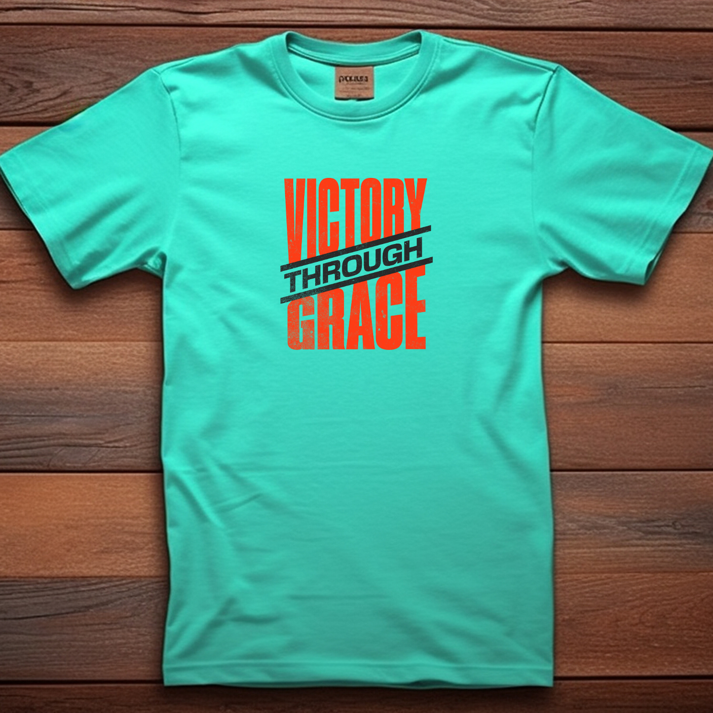 Victory Through Grace - Triumph Christian T-Shirt for Overcomers