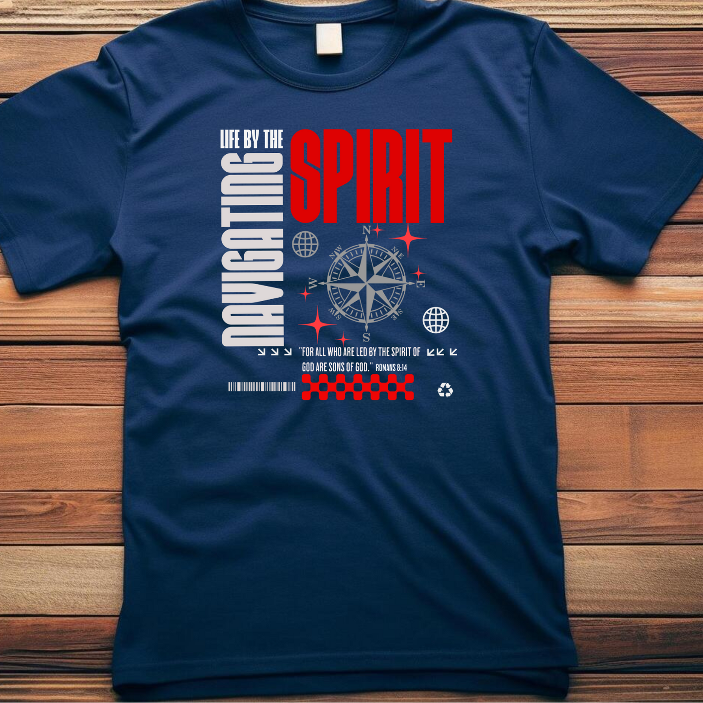 Navigate by the Spirit - Christian T-Shirt, Inspirational Apparel