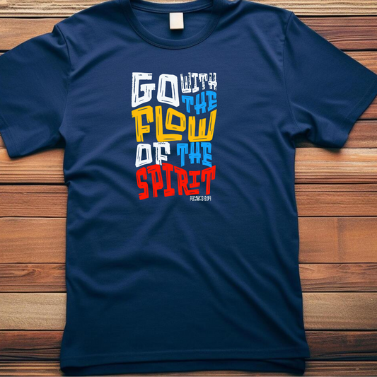 Go with the Flow Christian T-Shirt - Divine Direction Faith Apparel
