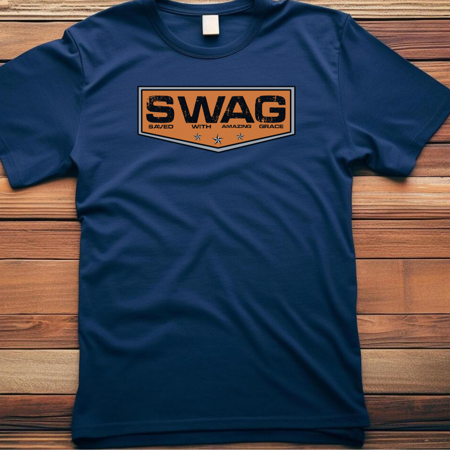 SWAG Christian T-Shirt - Saved With Amazing Grace Faith Apparel