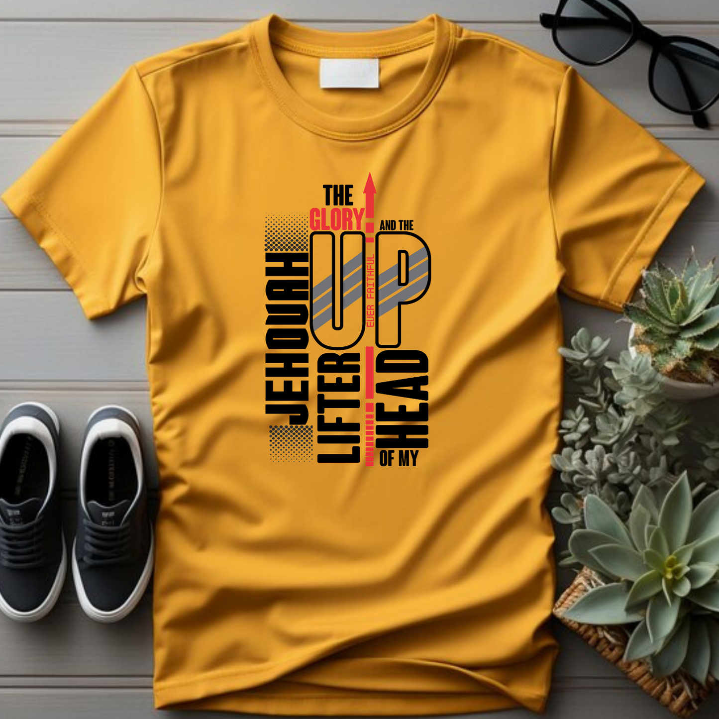 Lifter of My Head Christian T-Shirt - Psalm 3:3 Faith Apparel