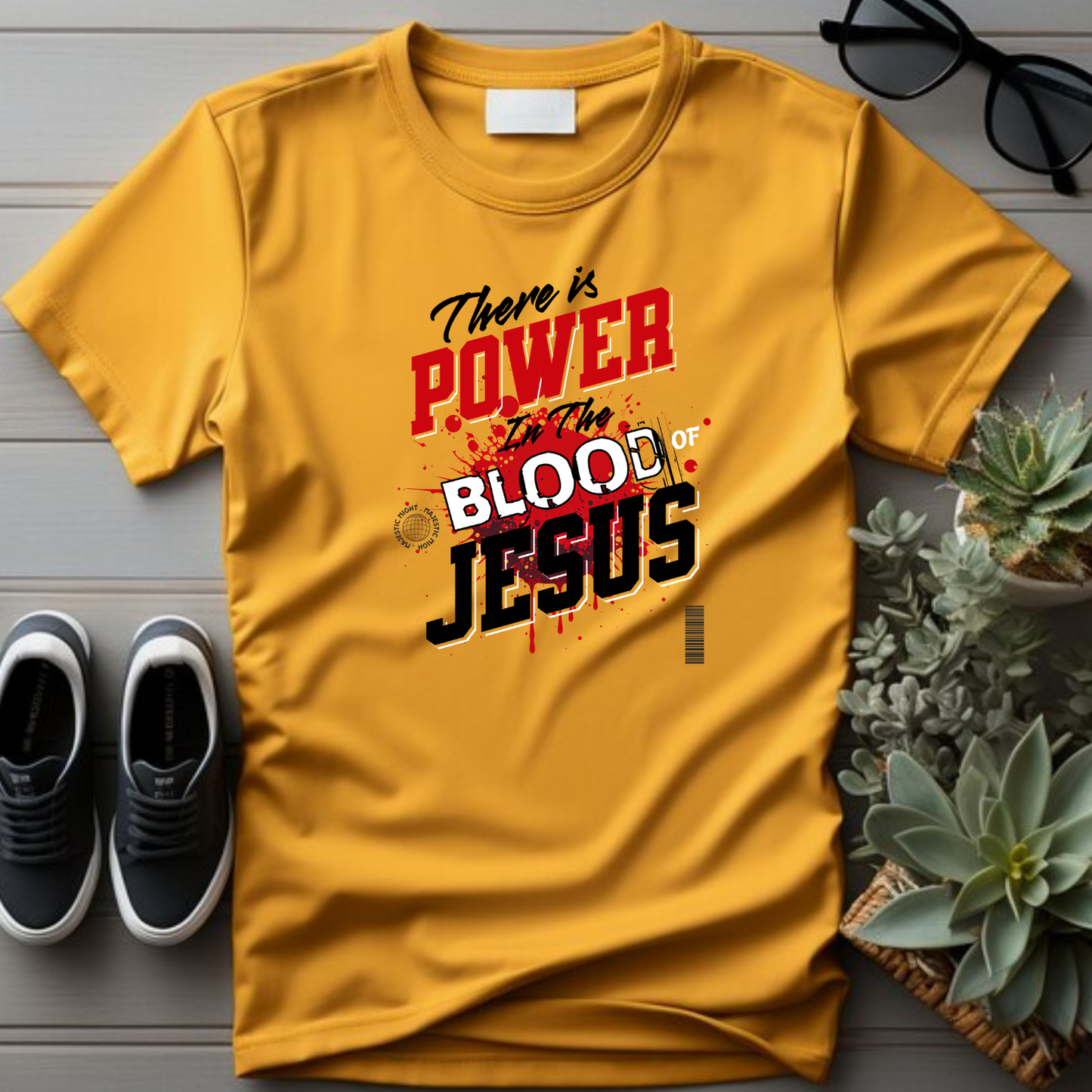 Power in the Blood, Christian T-Shirt , Inspirational Apparel