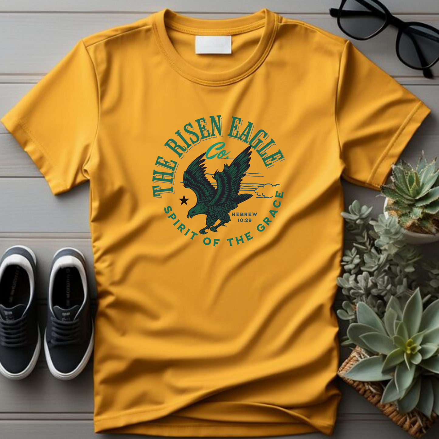 Risen Eagle - Soaring Christian T-Shirt for Spiritual Victory