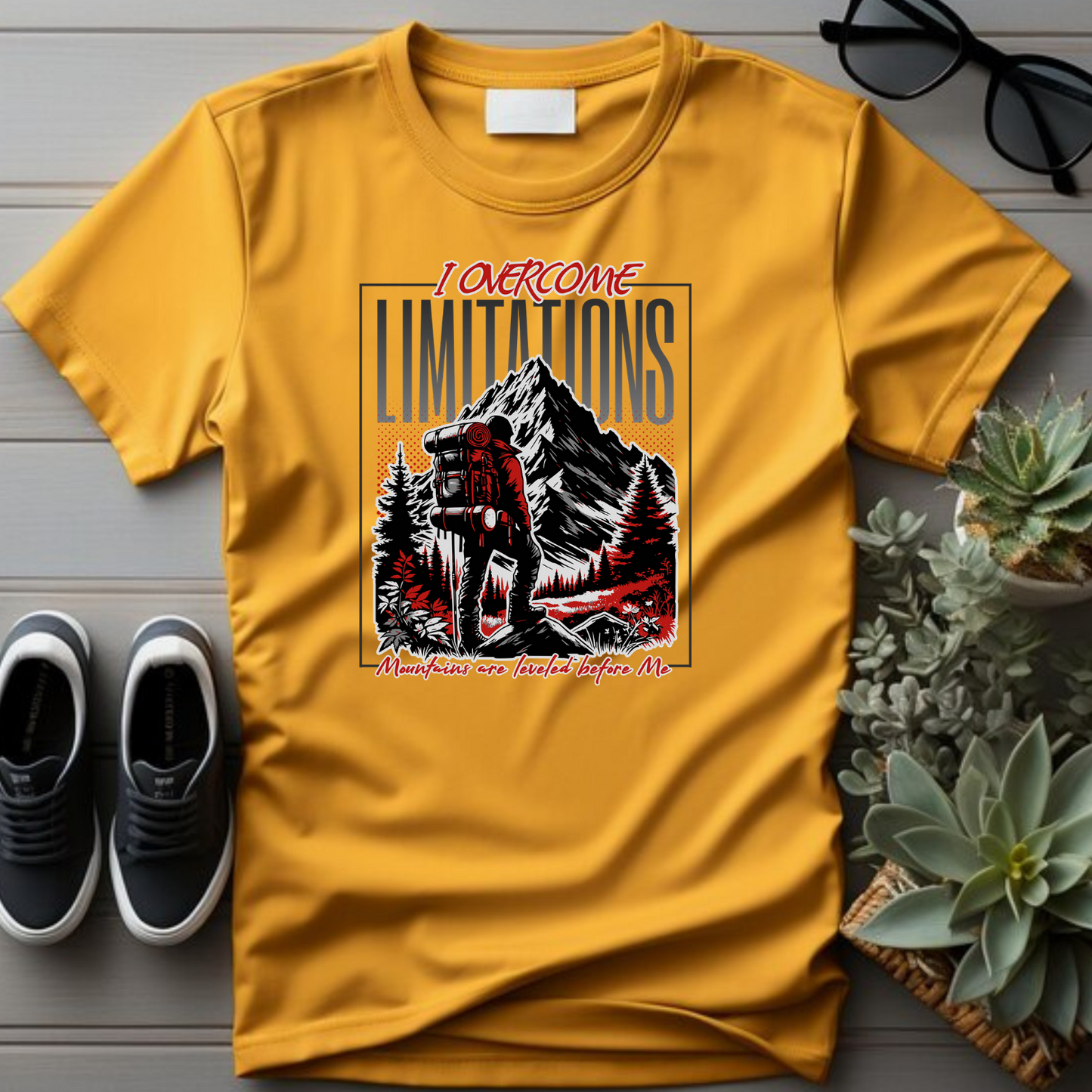 Overcome the Limits - Christian T-Shirt, Inspirational Apparel