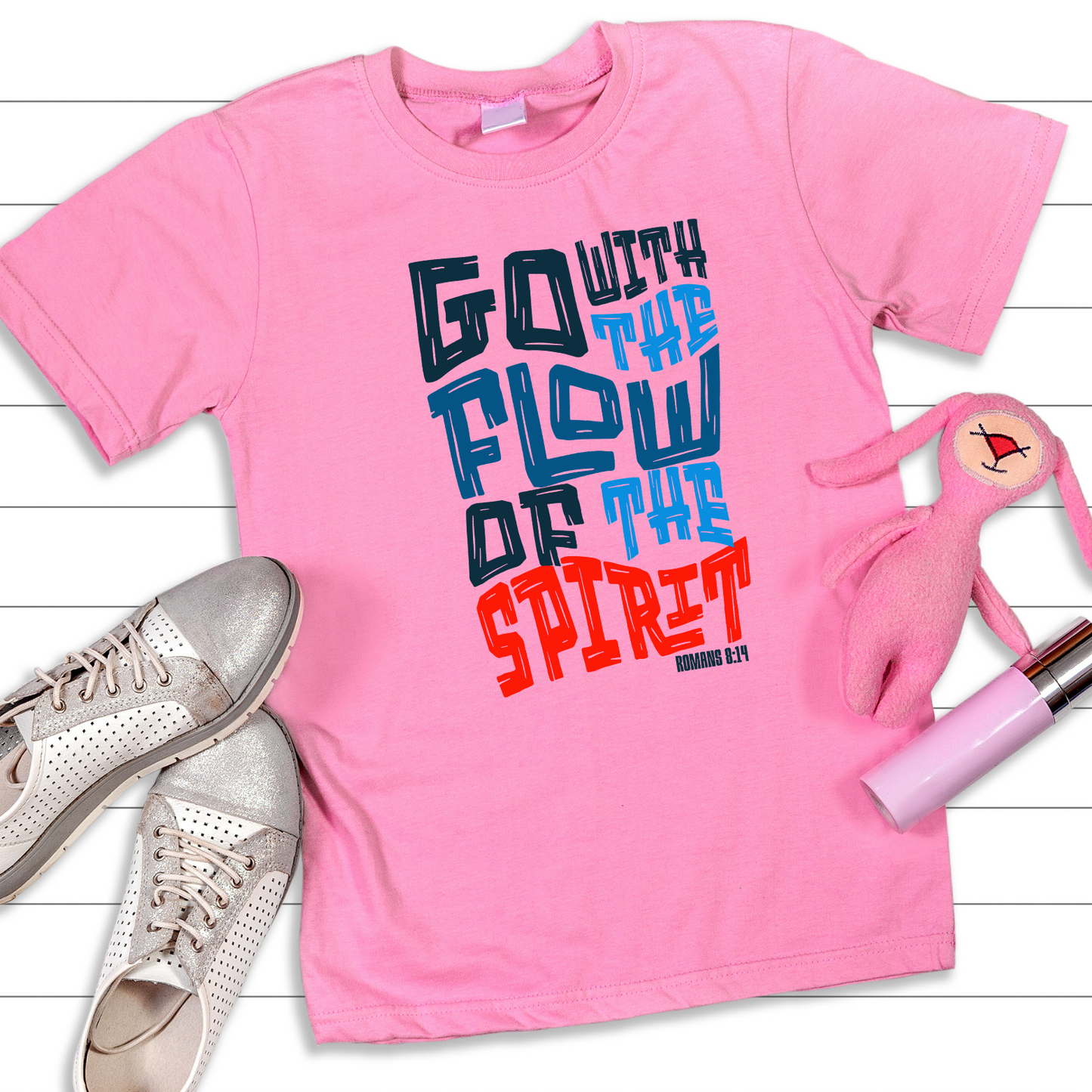 Go with the Flow Christian T-Shirt - Divine Direction Faith Apparel