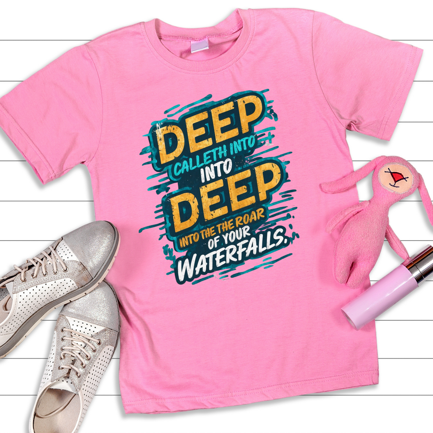 Deep Unto Deep - Christian T-Shirt, Inspirational Apparel