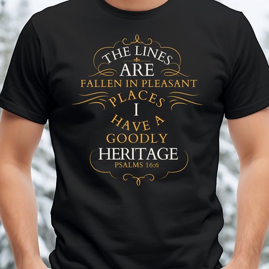 The Lines are in Pleasant Places - Ultimate Blessing Christian T-Shirt for Divine Favor