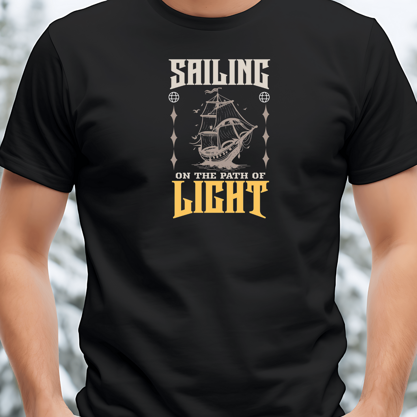 Sailing on the Path of Light - Inspirational Christian T-Shirt