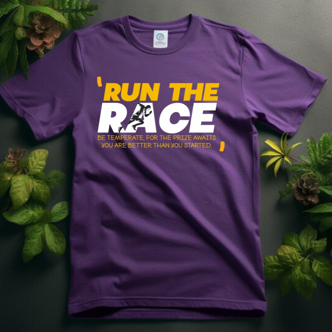 Run the Race Christian T-Shirt - Faith Motivation Apparel