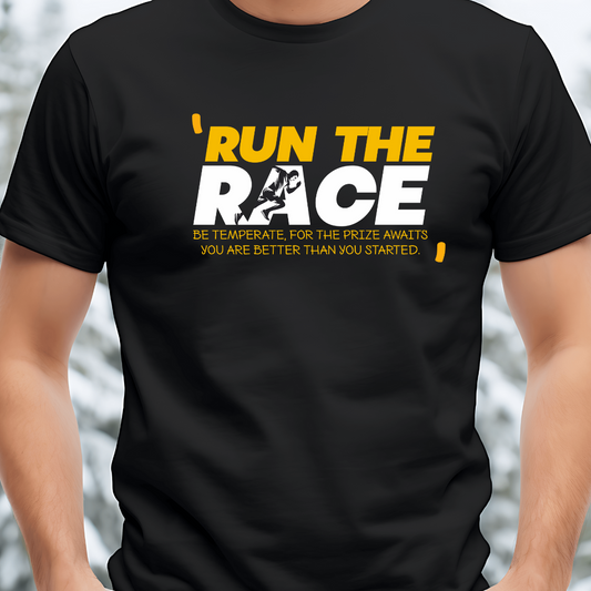 Run the Race Christian T-Shirt - Faith Motivation Apparel