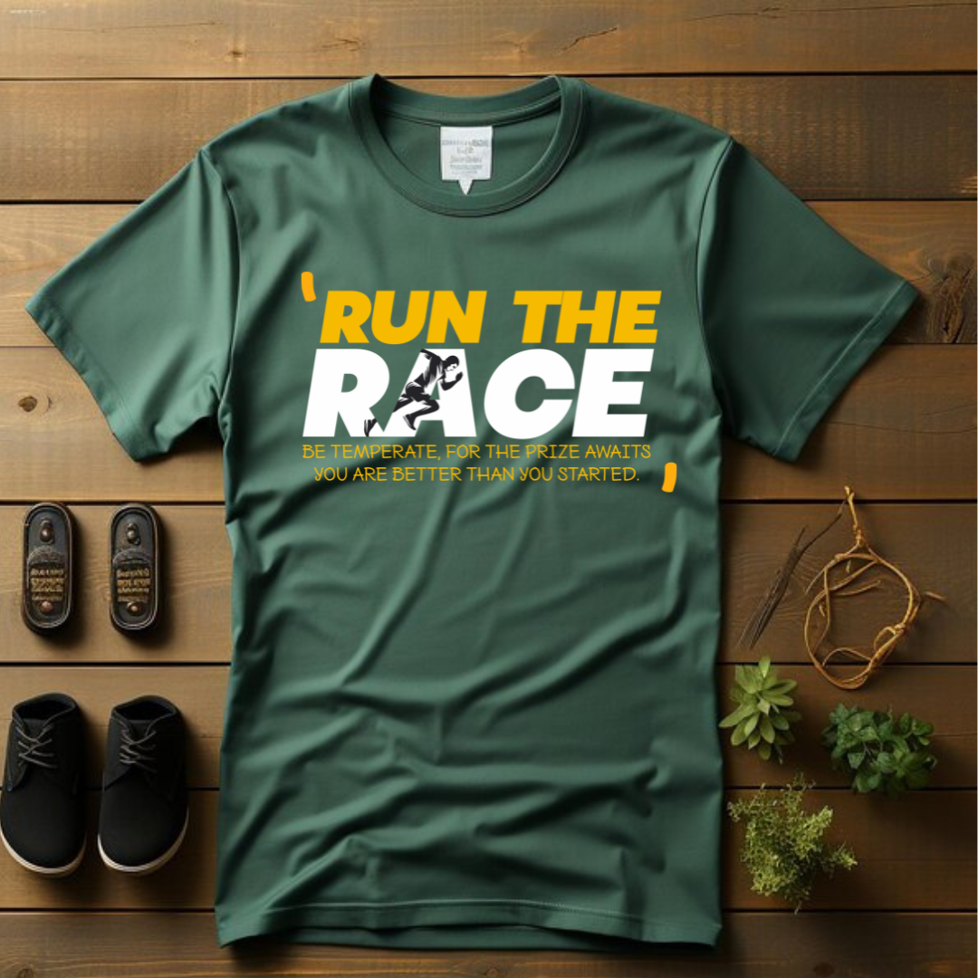 Run the Race Christian T-Shirt - Faith Motivation Apparel