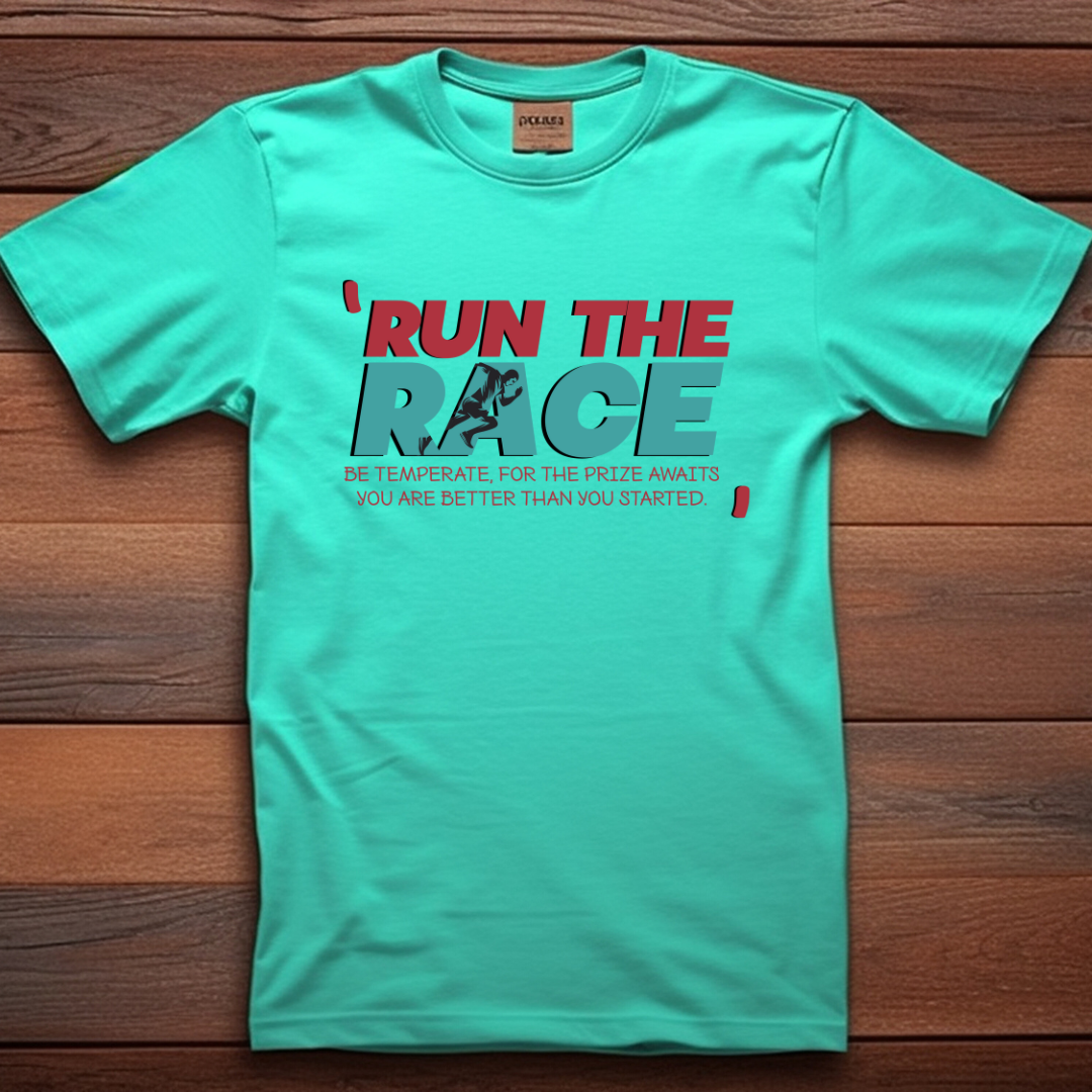 Run the Race Christian T-Shirt - Faith Motivation Apparel