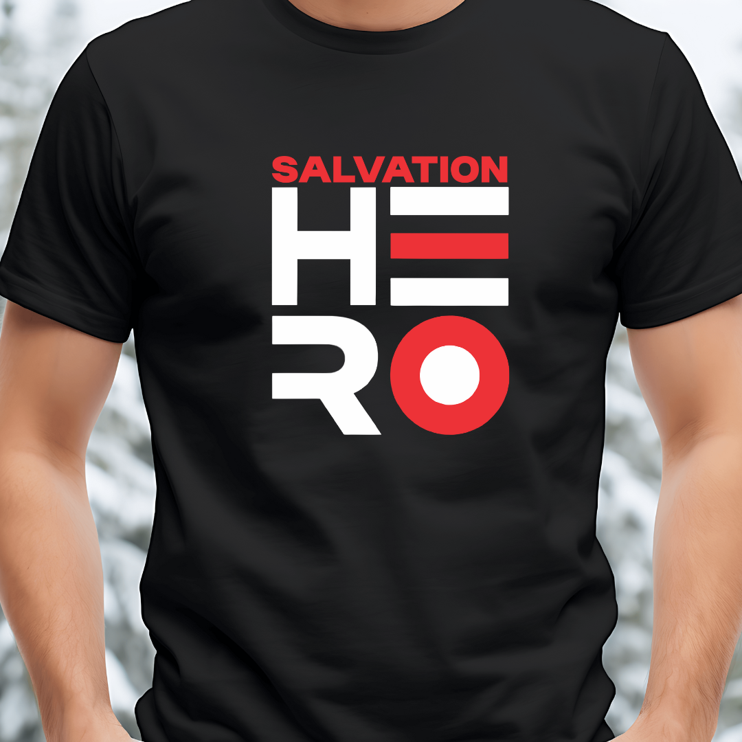 Salvation Hero Christian T-Shirt - Jesus Savior Faith Apparel