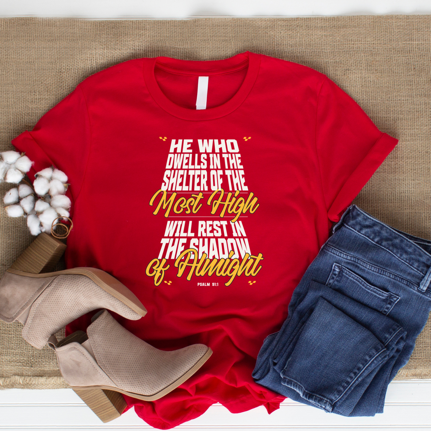 Psalm 91 - Protection Christian T-Shirt for Divine Security