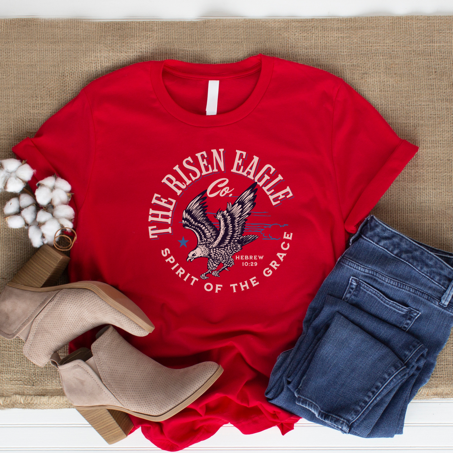 Risen Eagle - Soaring Christian T-Shirt for Spiritual Victory