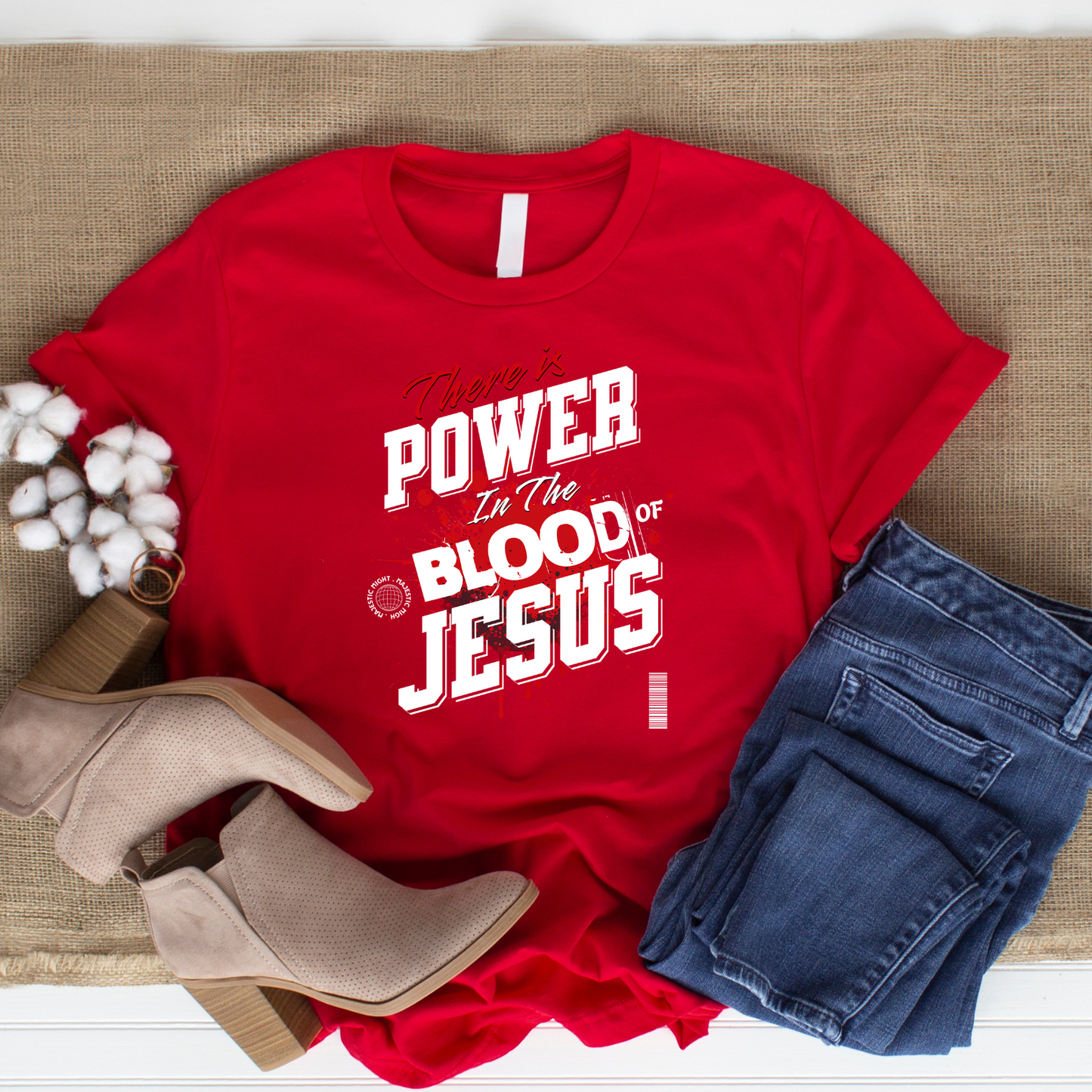 Power in the Blood, Christian T-Shirt , Inspirational Apparel
