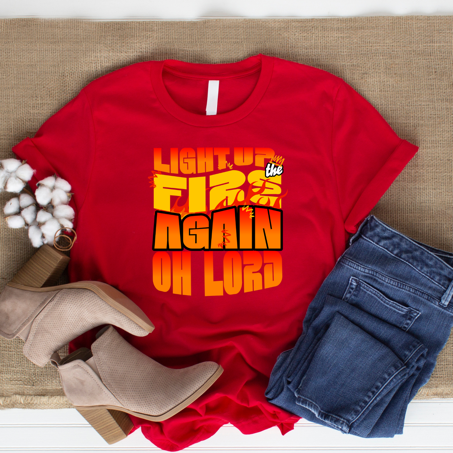 Light the Fire - Christian T-Shirt, Inspirational Apparel