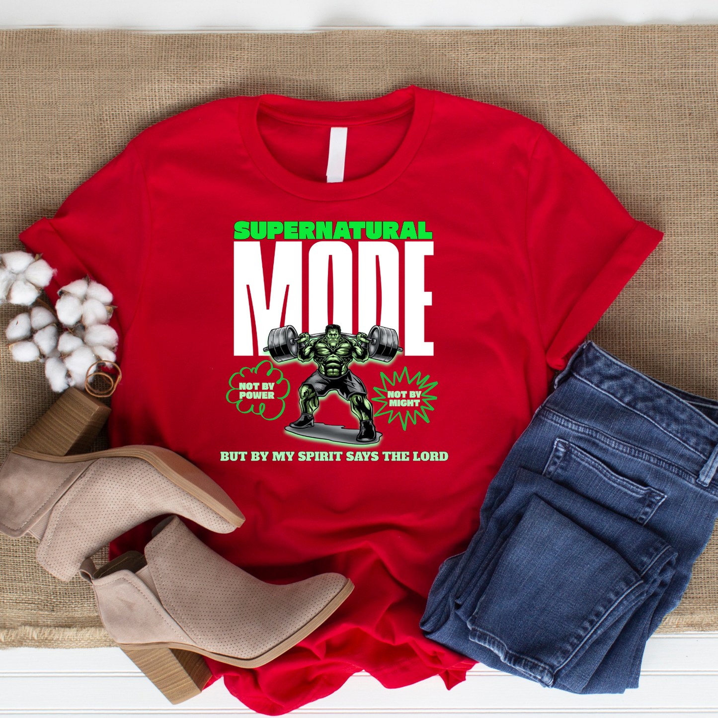 Supernatural Mode, Christian T-Shirts, Inspirational Apparel