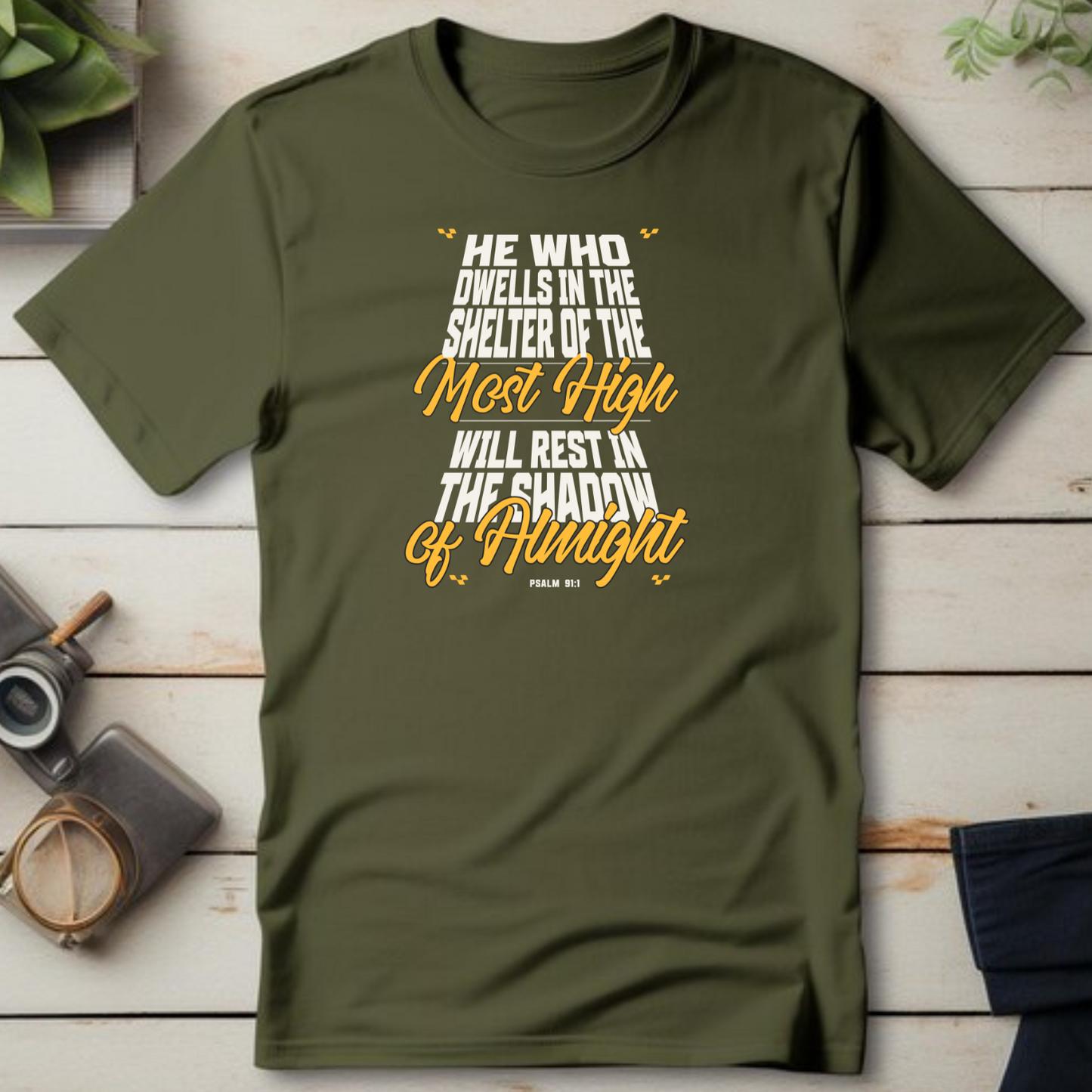 Psalm 91 - Protection Christian T-Shirt for Divine Security