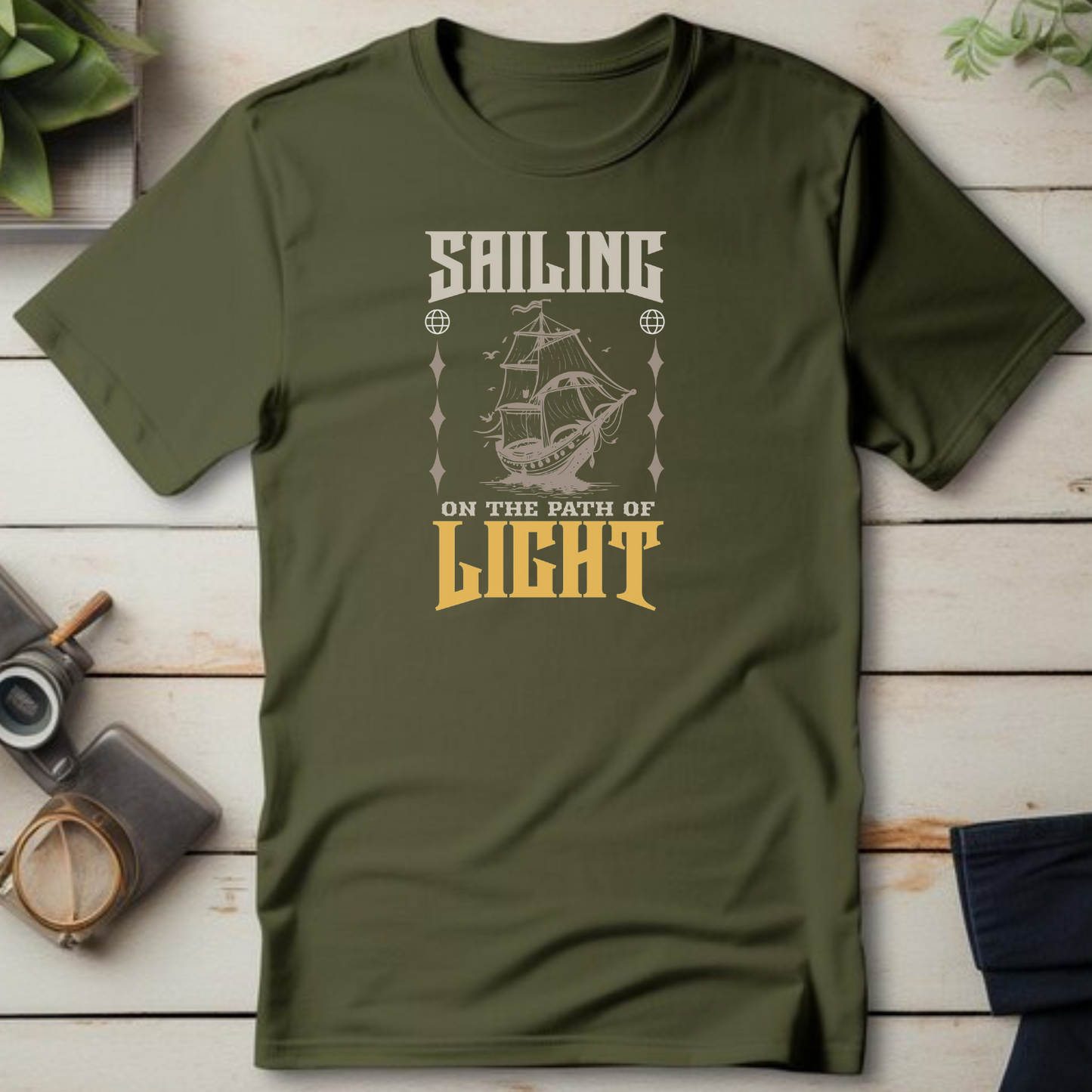 Sailing on the Path of Light - Inspirational Christian T-Shirt