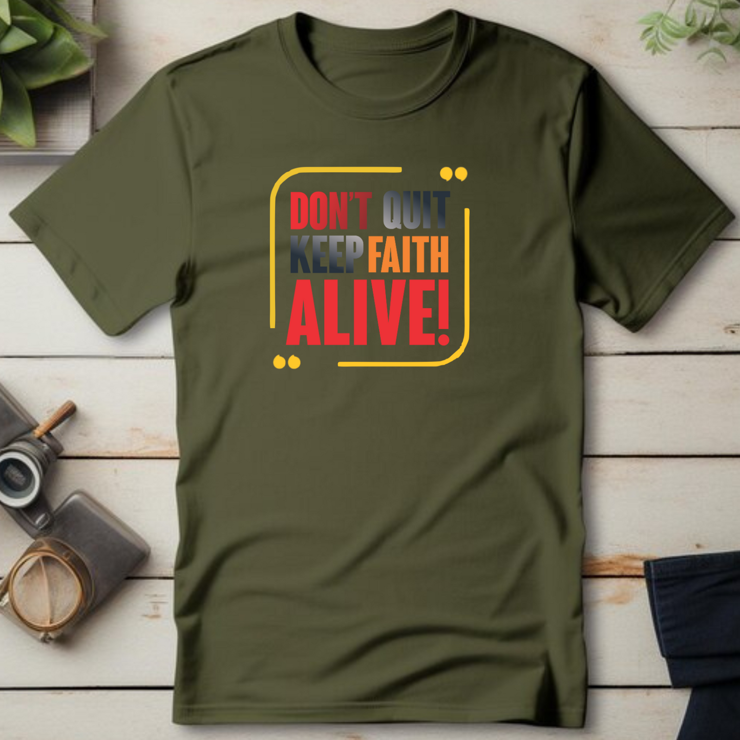 Keep Faith Alive - Ultimate Perseverance Christian T-Shirt for Enduring Warriors