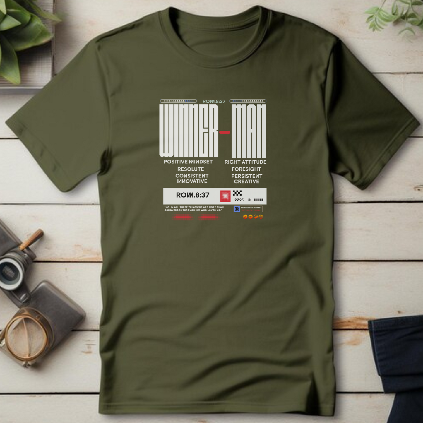 Winner Man - Victory Christian T-Shirt for Champions in Faith