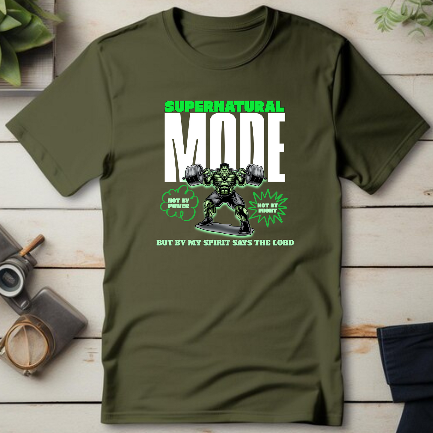 Supernatural Mode, Christian T-Shirts, Inspirational Apparel