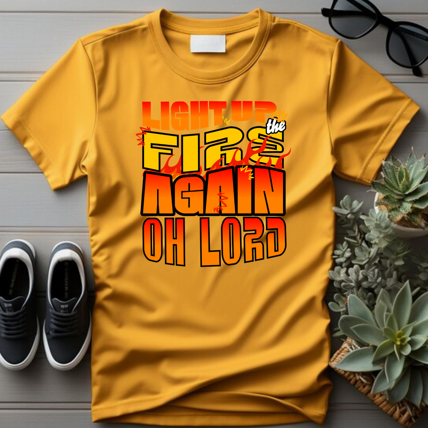 Light the Fire - Christian T-Shirt, Inspirational Apparel