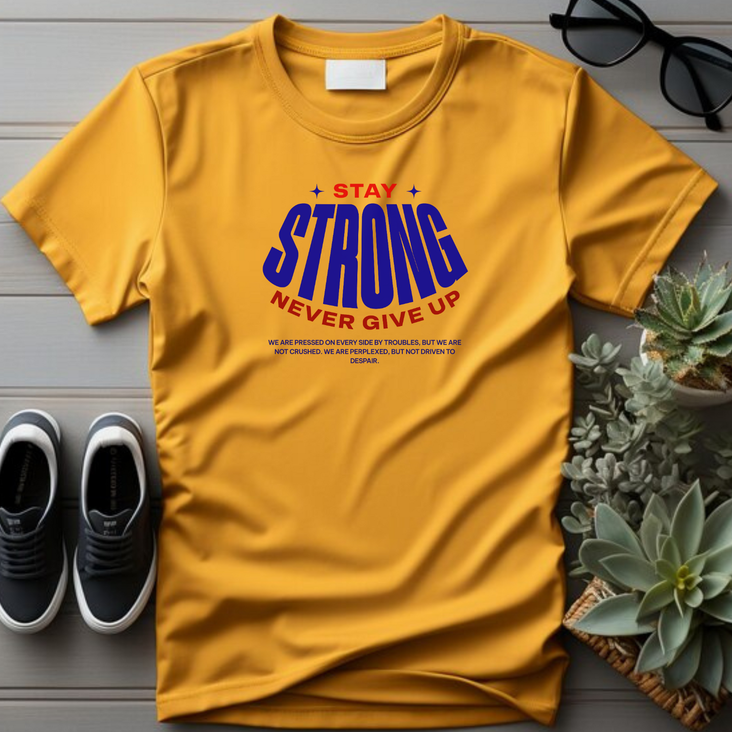 Stay Strong - Resilience Christian T-Shirt for Enduring Faith