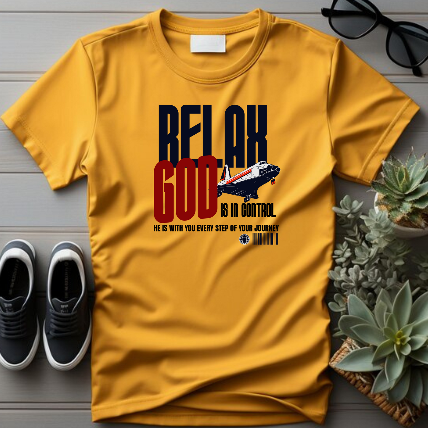 God is in Control Christian T-Shirt - Divine Sovereignty Apparel