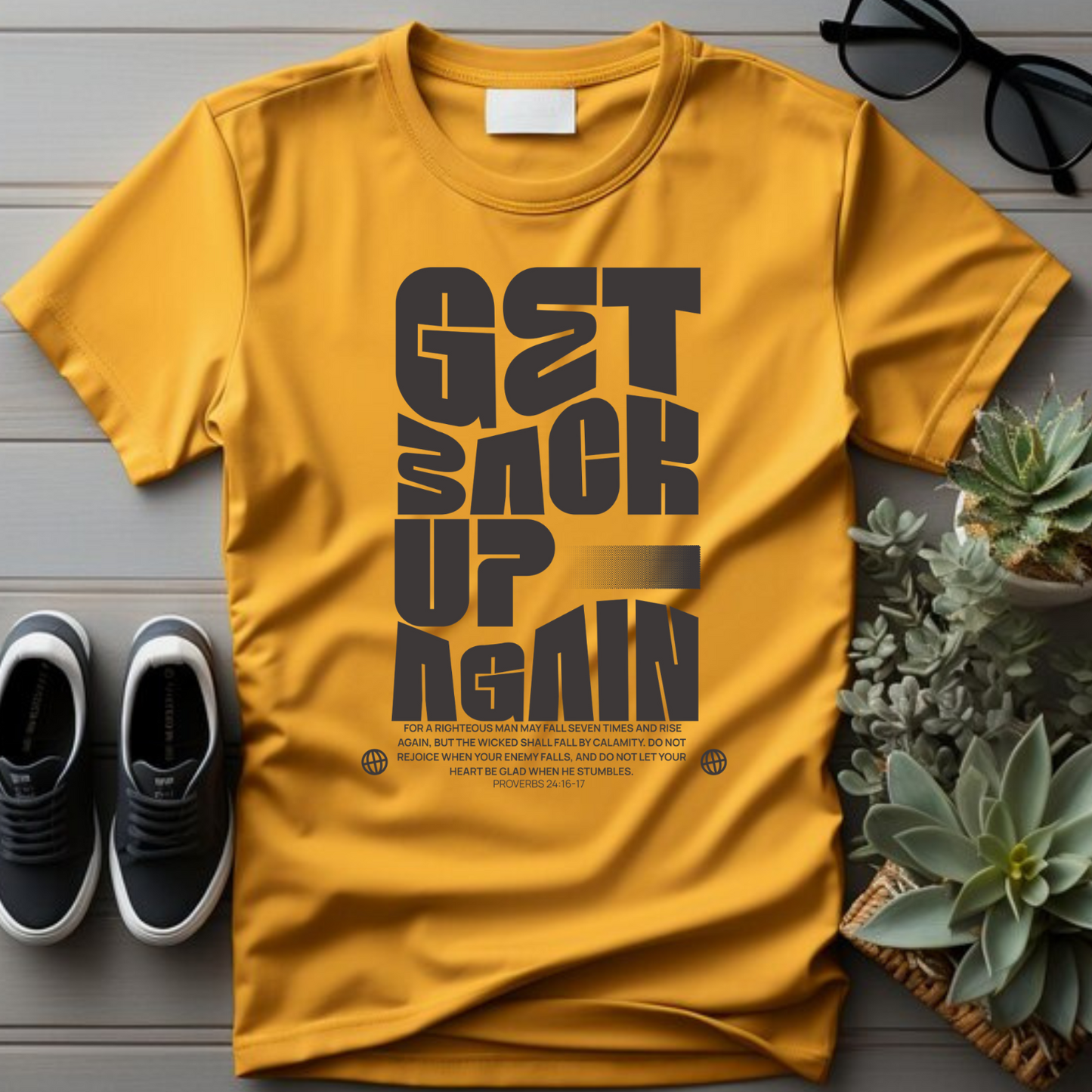 Get Back Up Again Christian T-Shirt - Resilience Faith Apparel