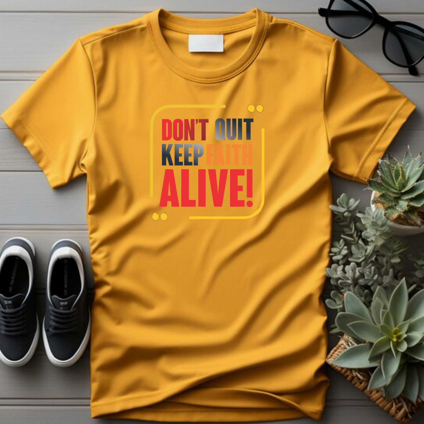 Keep Faith Alive - Ultimate Perseverance Christian T-Shirt for Enduring Warriors