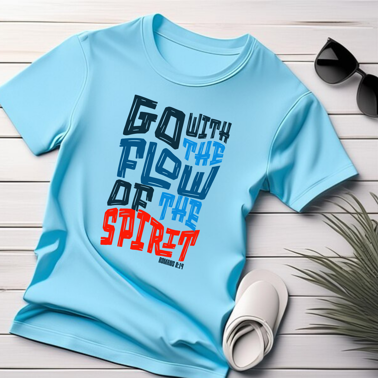 Go with the Flow Christian T-Shirt - Divine Direction Faith Apparel