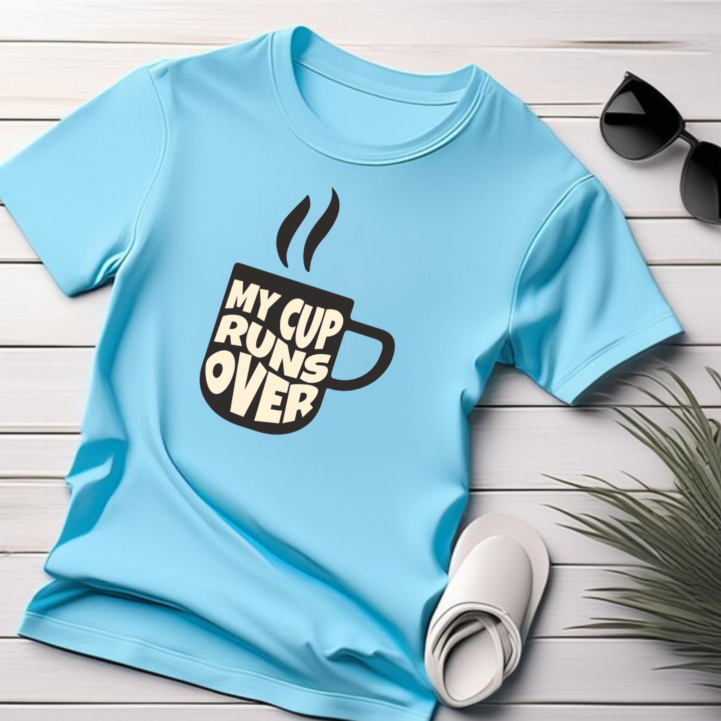 My Cup Runs Over Christian T-Shirt - Psalm 23:5 Abundance Apparel