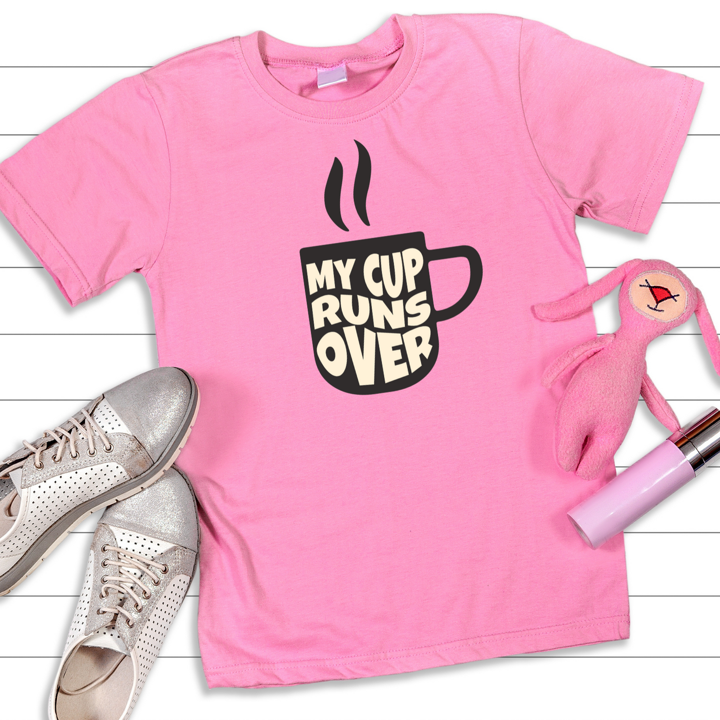 My Cup Runs Over Christian T-Shirt - Psalm 23:5 Abundance Apparel